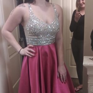 Crystal prom dress